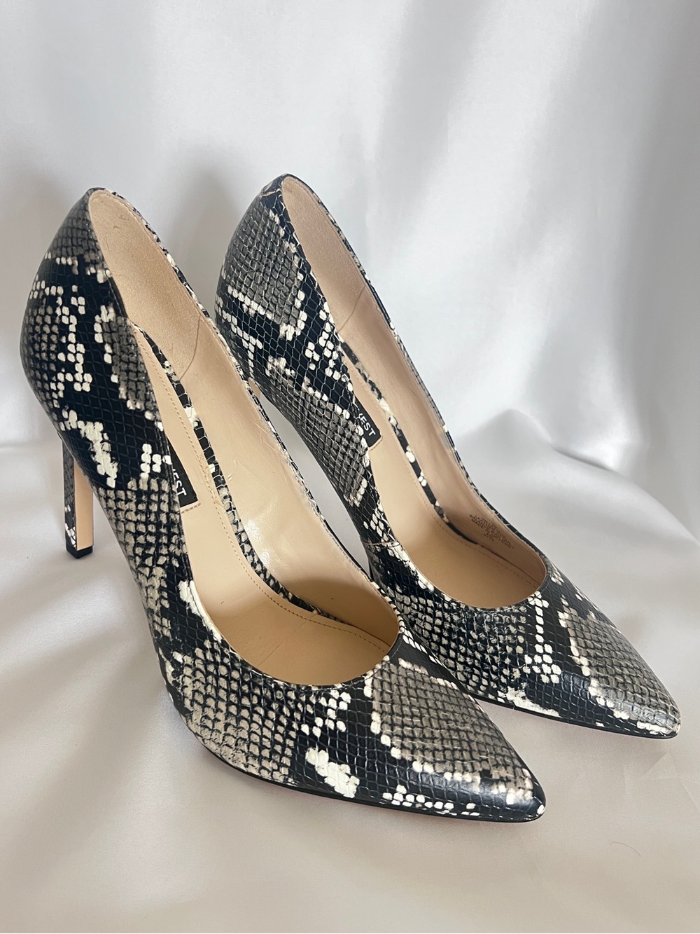Nine West Ezra3 Snake-Print Pointed Toe Stiletto Pumps High Heels Size 9 M